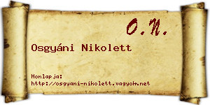 Osgyáni Nikolett névjegykártya