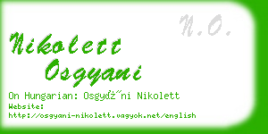 nikolett osgyani business card